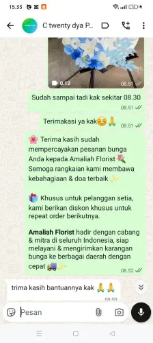 Testimonial Standing Flower sukawaris